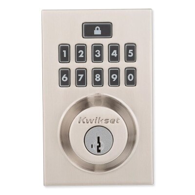 Kwikset 914 Series SmartCode Zigbee Contemporary Deadbolt with Cox, Satin Nickel